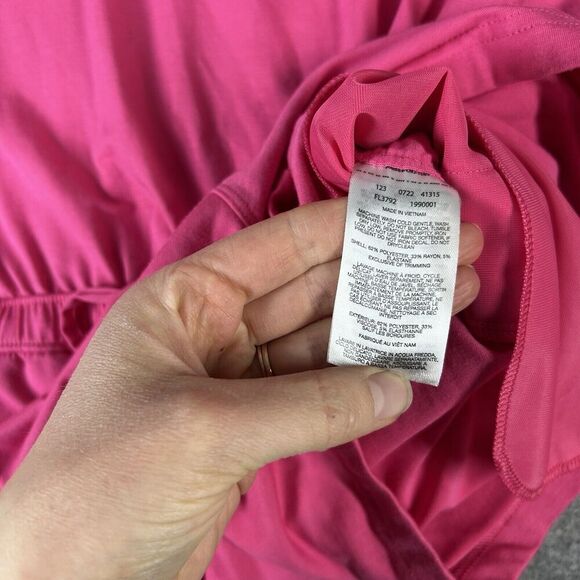 Columbia PFG Romper Womens Medium Pink Short Sleeves Drawstring Waist Casual - Picture 9 of 11